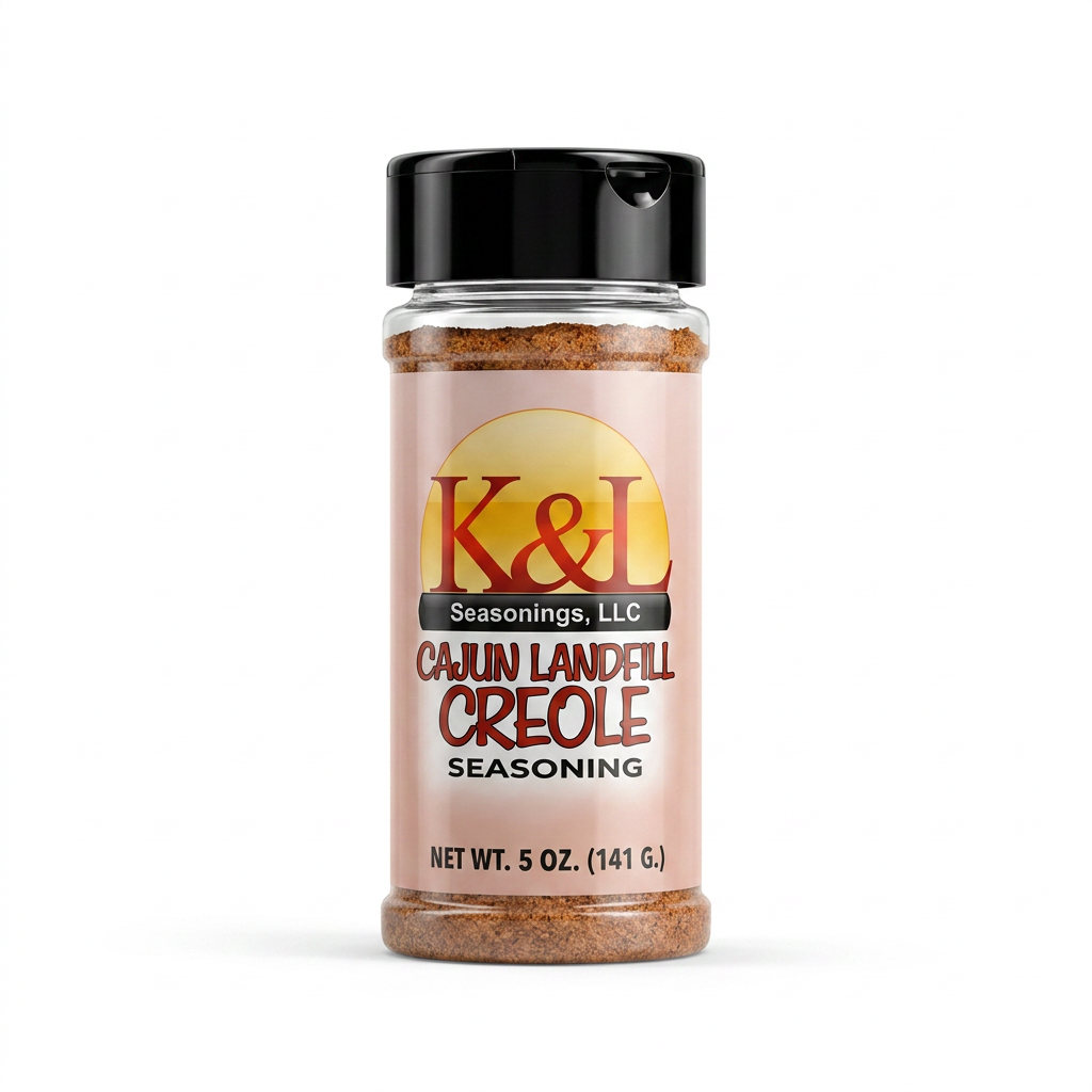 K&L Cajun Landfill Creole Seasoning bottle